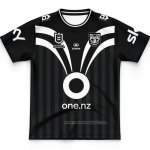 Camiseta Ninos Nueva Zelandia Warriors Rugby 2025 Entrenamiento Negro