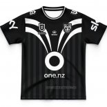 Camiseta Ninos Nueva Zelandia Warriors Rugby 2025 Entrenamiento Negro