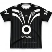 Camiseta Ninos Nueva Zelandia Warriors Rugby 2025 Entrenamiento Negro