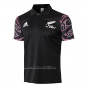 Camiseta Polo Nueva Zelandia All Blacks Maori Rugby 2019 Negro
