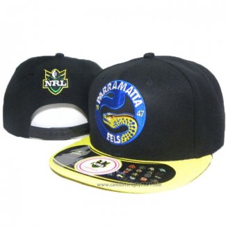 NRL Snapback Gorra Parramatta Eels Negro Amarillo