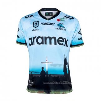 Camiseta Cronulla Sutherland Sharks Rugby 2022 Indigena