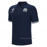 Camiseta Polo Escocia Rugby 2023 Azul