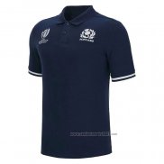 Camiseta Polo Escocia Rugby 2023 Azul