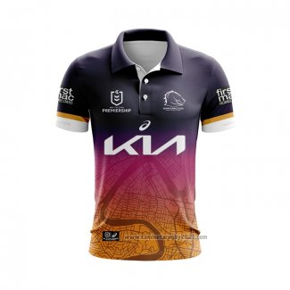 Camiseta Polo Brisbane Broncos Rugby 2024 Indigena