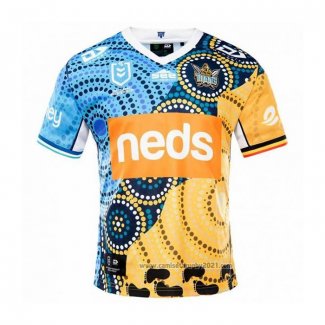 Camiseta Gold Coast Titans Rugby 2021 Indigena