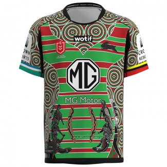 Camiseta South Sydney Rabbitohs Rugby 2023 Indigena Verde